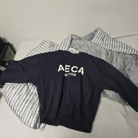 에이카화이트(AECA WHITE) BIG LOGO SWEATSHIRT-NAVY/WHITE 후기