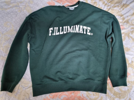 필루미네이트(FILLUMINATE) 오버핏 아치 로고 스웨트 셔츠-그린 후기