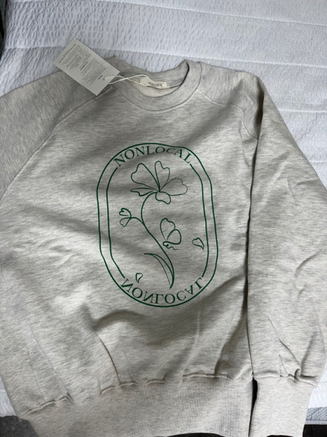 논로컬(NONLOCAL) [기모선택] Cosmos Print Sweatshirt - Oatmeal 후기