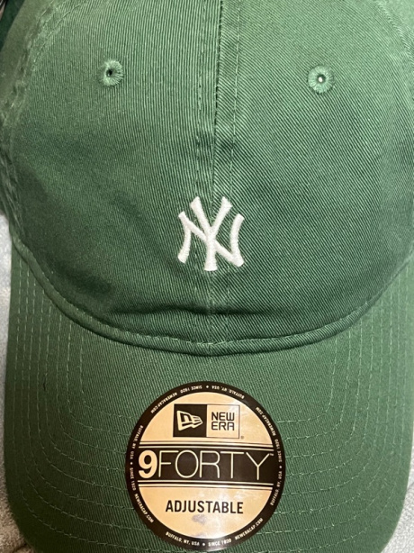 뉴에라(NEW ERA) MLB 워시드 미니 로고 뉴욕 양키스 언스트럭쳐 볼캡 실란트로 그린 후기