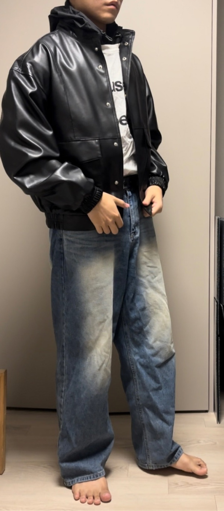 에이징씨씨씨(AGINGCCC) 차이나카라 레더 봄버 재킷 블랙 후기