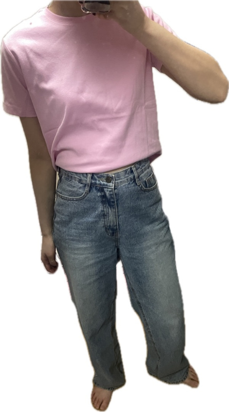 무신사 스탠다드(MUSINSA STANDARD) 우먼즈 베이식 크루 넥 반팔 티셔츠 [핑크] 후기