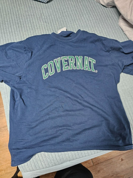 커버낫(COVERNAT) 아치 로고 티셔츠 블루 후기