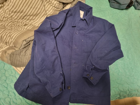 에스피오나지(ESPIONAGE) French Wide Work Jacket (Moleskin) French Blue 후기
