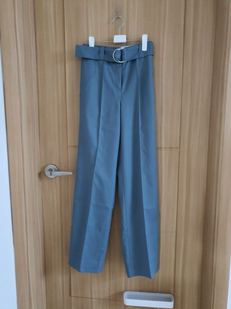 실른(SILN) Semi wide belted trouser pants (BLUE) 후기