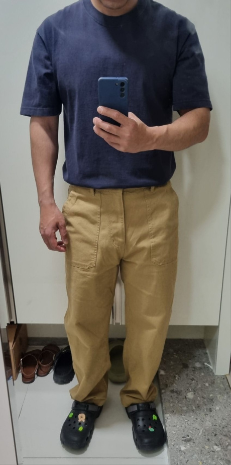 유니폼브릿지(UNIFORM BRIDGE) cotton fatigue pants regular fit beige 후기