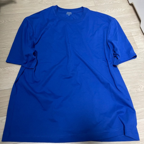 무신사 스탠다드(MUSINSA STANDARD) 쿨탠다드 릴렉스 핏 크루 넥 반팔 티셔츠 [블루] 후기
