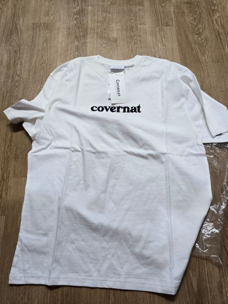 커버낫(COVERNAT) 클립 로고 티셔츠 화이트 후기