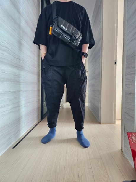제리백(JERRYBAG) 타폴린 퀼팅 메신저백 블랙 후기