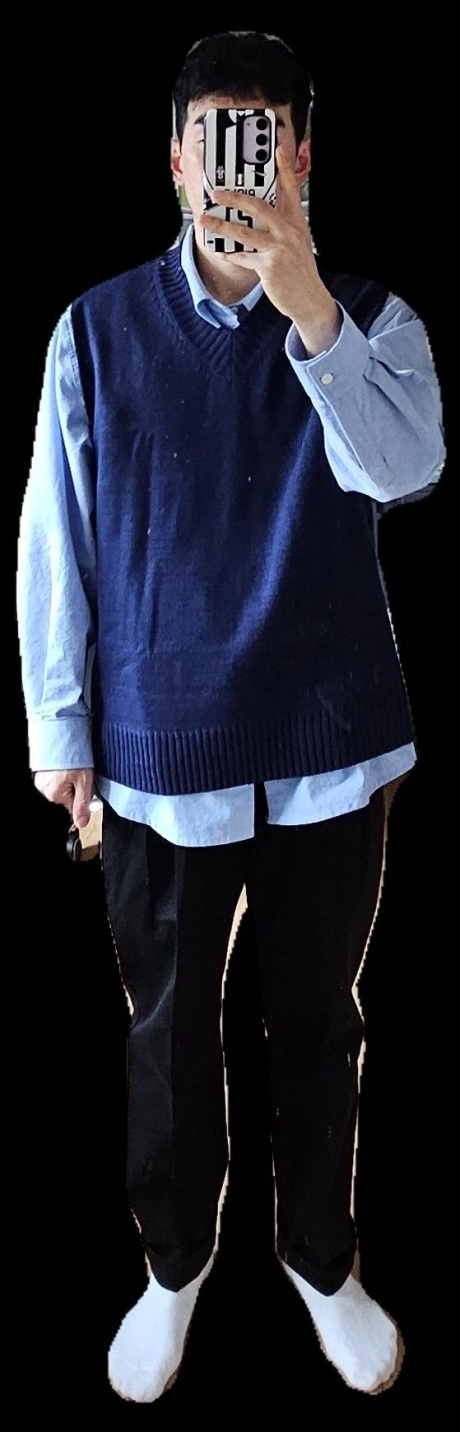 쟈니웨스트(JHONNY WEST) Dumpy Knit Vest (Navy) 후기