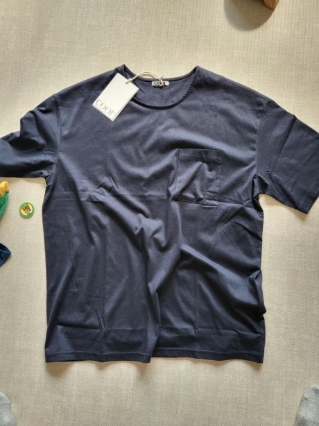쿠어(COOR) 수피마 코튼 세미오버핏 U넥 티셔츠 (다크네이비) 후기
