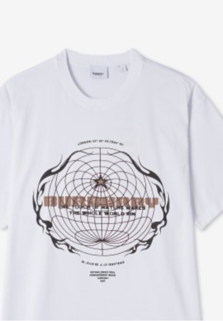 버버리(BURBERRY) 글로브 그래픽 프린트 반소매 티셔츠 - 화이트 / 8049457 후기
