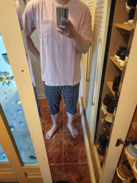 퀄리티 퍼포먼스(QUALITY PERFORMANCE) 싸이로 포켓 티셔츠 - 멜란지 핑크 후기