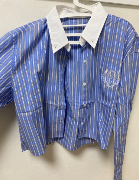 어반드레스(AVANDRESS) Stripe cropped Mu shirt BLUE 후기