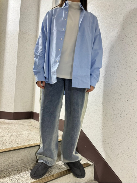 예일(YALE) [ONEMILE WEAR] OXFORD SMALL ARCH BIG SHIRT BLUE 후기
