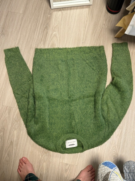 노매뉴얼(NOMANUAL) CROPPED HAIRY KNIT - GRASS GREEN 후기