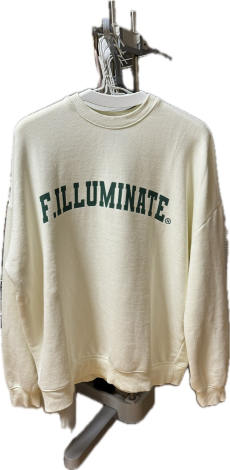 필루미네이트(FILLUMINATE) 오버핏 아치 로고 스웨트 셔츠-크림 후기
