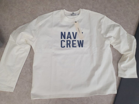 유니폼브릿지(UNIFORM BRIDGE) navy crew long sleeve crewneck off white 후기