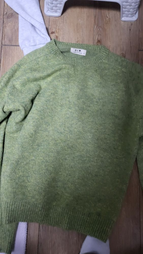 굿라이프웍스(GLW) 오버핏 소프트 레글런 스웨터 니트 내츄럴그린 후기