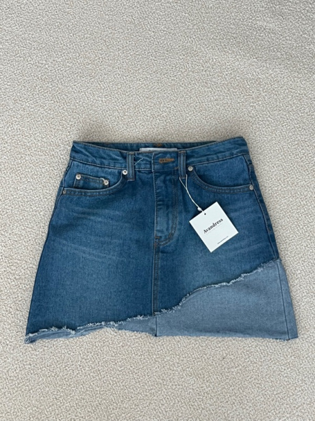 어반드레스(AVANDRESS) Diagonal layered mini denim skirt DEEP BLUE 후기
