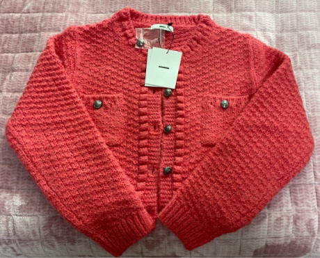 에트몽(ETMON) Tweed Pocket Knit Cardigan  Coral Pink 후기