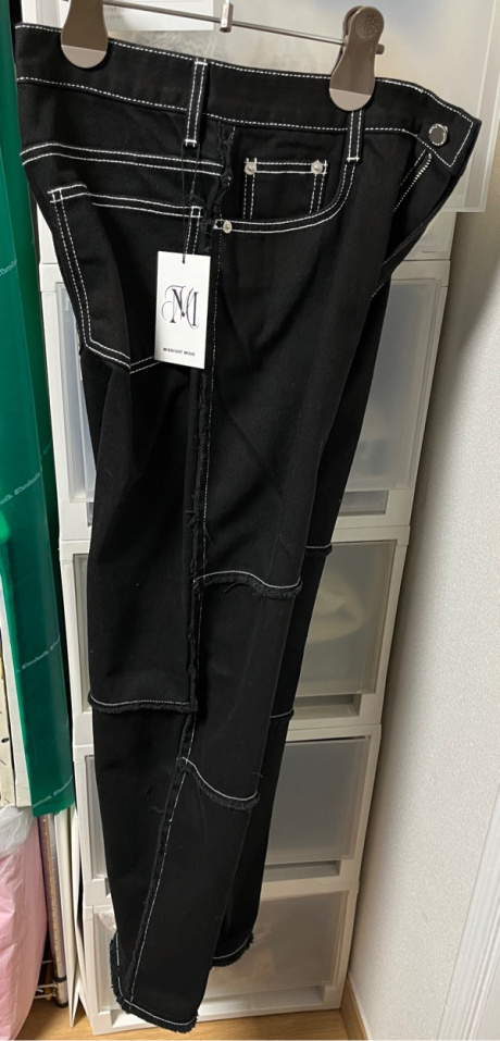 미드나잇 무브(MIDNIGHT MOVE) stitch cotton pants (black) 후기