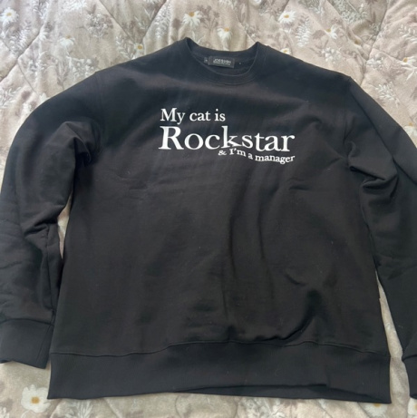조거쉬(JOEGUSH) My cat is Rockstar Sweatshirts (Black) 후기