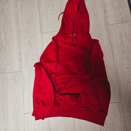 토피(TOFFEE) 에센셜 후드 스웻 셔츠 (RED) 후기