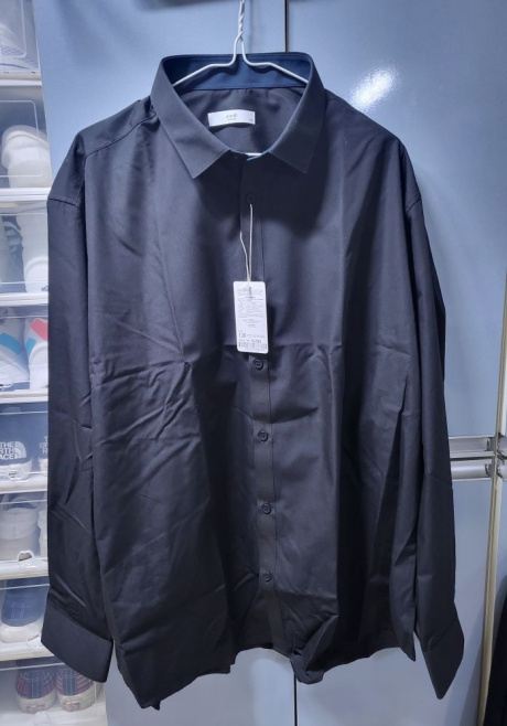 코디갤러리(CODIGALLERY) [95-130 SIZE] 블랙 슬림핏 레귤러카라 셔츠 후기