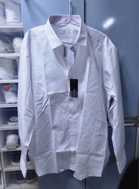 코디갤러리(CODIGALLERY) [95-130 SIZE] 화이트 슬림핏 넥 포인트 셔츠 후기