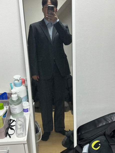 코디갤러리(CODIGALLERY) 그레이 레귤러핏 반맞춤 수트 팬츠 후기
