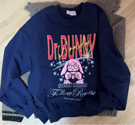 원더비지터(WONDERVISITOR) Bunny Dream Sweatshirt [Navy] 후기