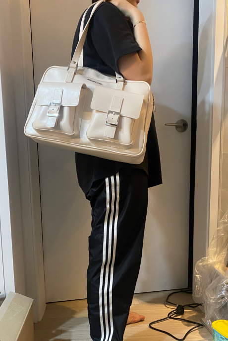 필인더블랭크(FILLINTHEBLANK) Trapezoid PK Shoulder Bag (eggshell) - 143,100 | 무신사 스토어