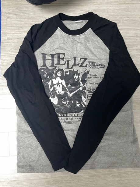 더콜디스트모먼트(THE COLDEST MOMENT) TCM hellz raglan long sleeve (grey/black) 후기