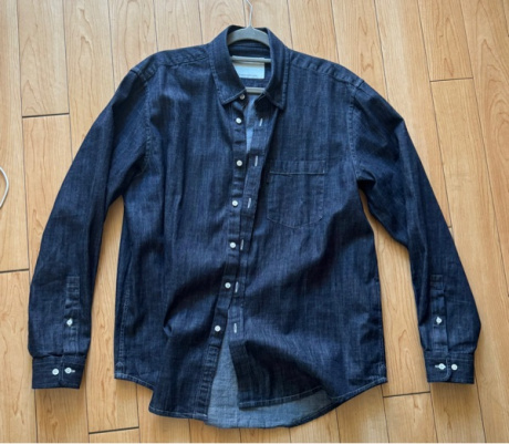 포터리(POTTERY) Button Down Shirt Cotton High Density Twill Denim Cloth Washer Finish (Blue) 후기