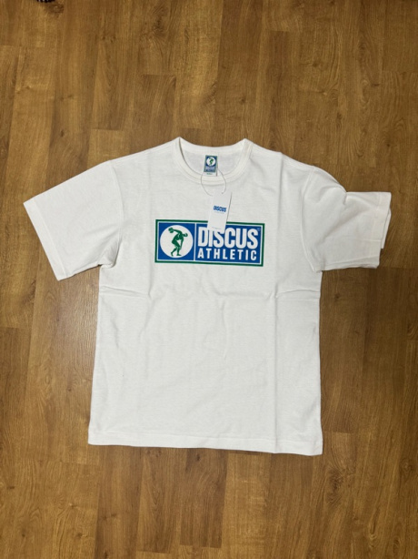 디스커스 애슬레틱(DISCUS ATHLETIC) 헤비웨이트 박스 로고 티셔츠 오프 화이트 후기
