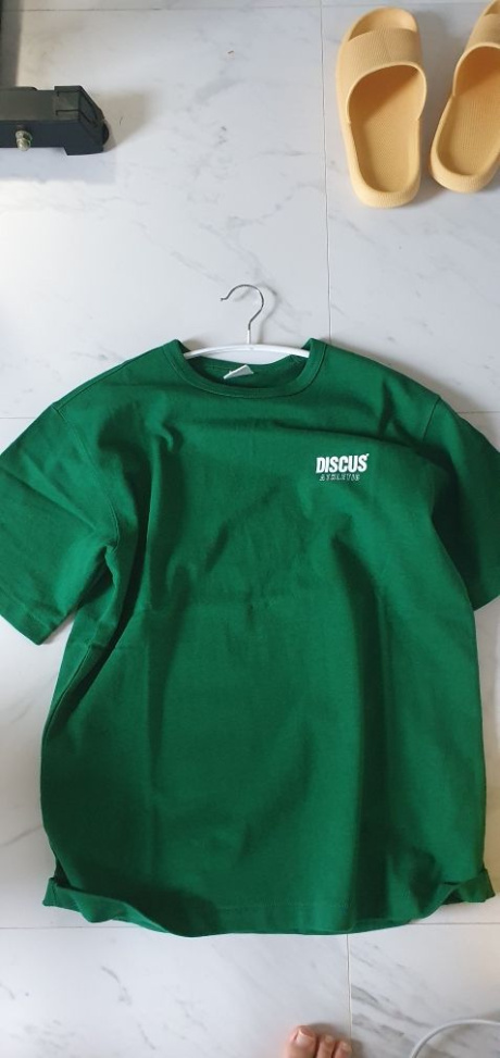 디스커스 애슬레틱(DISCUS ATHLETIC) 슈퍼 헤비웨이트 레귤러 핏 로고 티셔츠 그린 후기