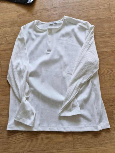 드로우핏(DRAW FIT) 포멀릭 리브드 헨리넥 티셔츠 [OFF WHITE] 후기