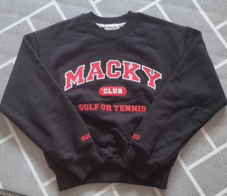 맥키(MACKY) 맥키클럽 스웻 셔츠 블랙 후기
