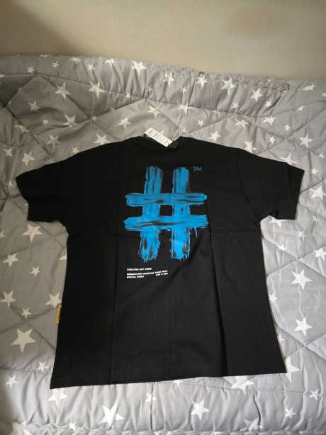 빈트릴 골프(BEENTRILL GOLF) 뉴 페인팅 해시태그 오버핏 반팔 티셔츠(블랙) 후기