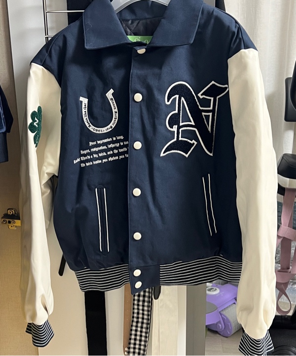 시눈(SINOON) LUCKY STAMP VARSITY JACKET (RED) - 사이즈 & 후기 | 무신사