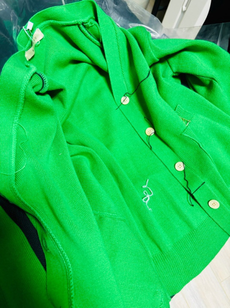 시야쥬(SIYAZU) SIKN2057 BCI cotton v-neck cardigan_Green 후기