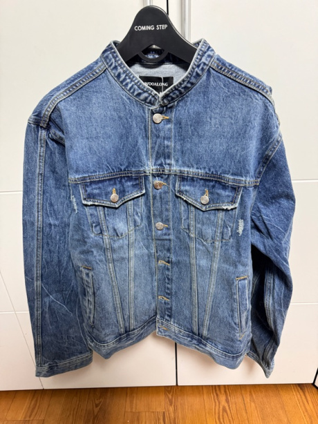 우알롱(WOOALONG) High neck denim biker jacket - BLUE 후기