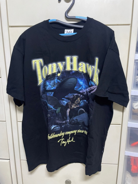 토니호크(TONYHAWK) 어비스 그래픽 티셔츠 블랙 후기