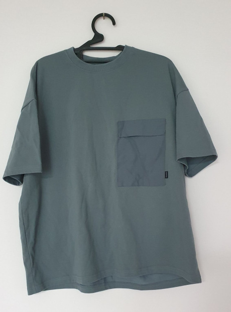 다이아몬드 레이라(DIAMOND LAYLA) Contrast Pocket Short Sleeve T-Shirt T49 Greyish Blue 후기