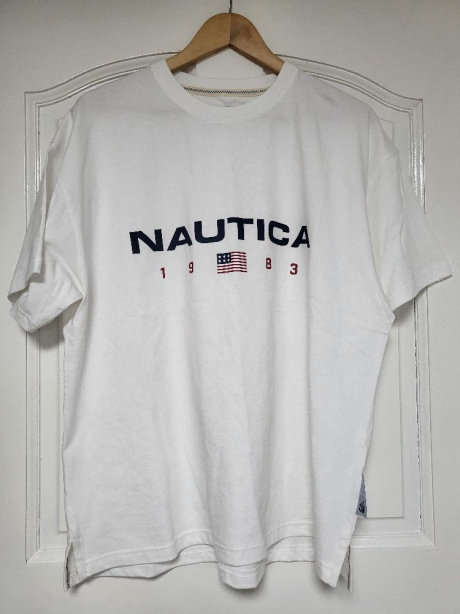 노티카(NAUTICA) 83플래그 로고 반팔티(화이트) 후기