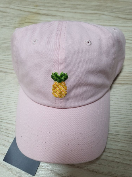로롱(LOLONG) 파인애플 자수 모자 (핑크) 후기