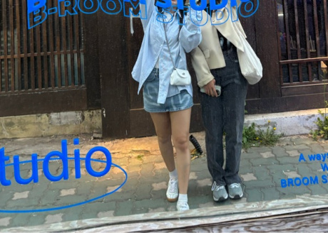 미드나잇 무브(MIDNIGHT MOVE) heart mini skirt (blue) 후기