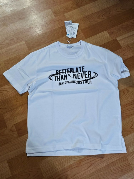 드로우핏(DRAW FIT) 블러리 레터링 티셔츠 [WHITE] 후기