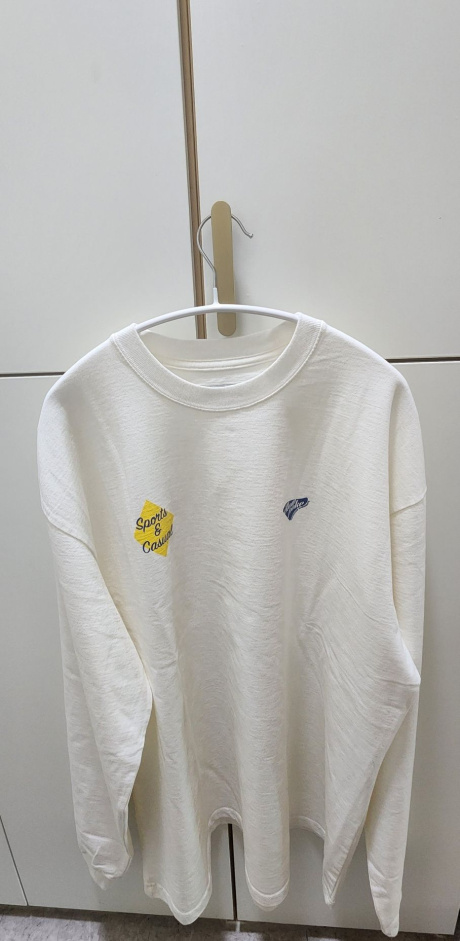 슬로우포크(SLOWPOKE) 스포츠 캐쥬얼 루즈핏 긴팔 티셔츠 화이트 후기